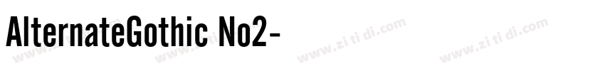 AlternateGothic No2字体转换